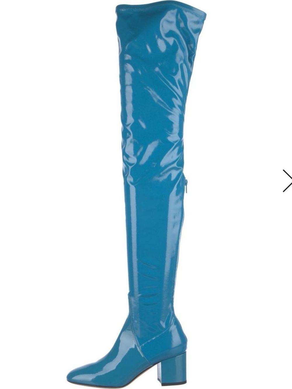Valentino Garavani Teal Patent Leather Over-the-Knee Boots Size 37